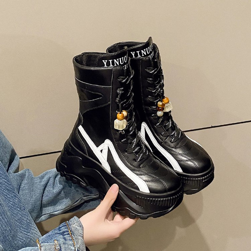 신상 여성 8CM 청키 미드-캘프 부츠 2025 가을  - Wedge Espadrille Women 리뷰 및 가격