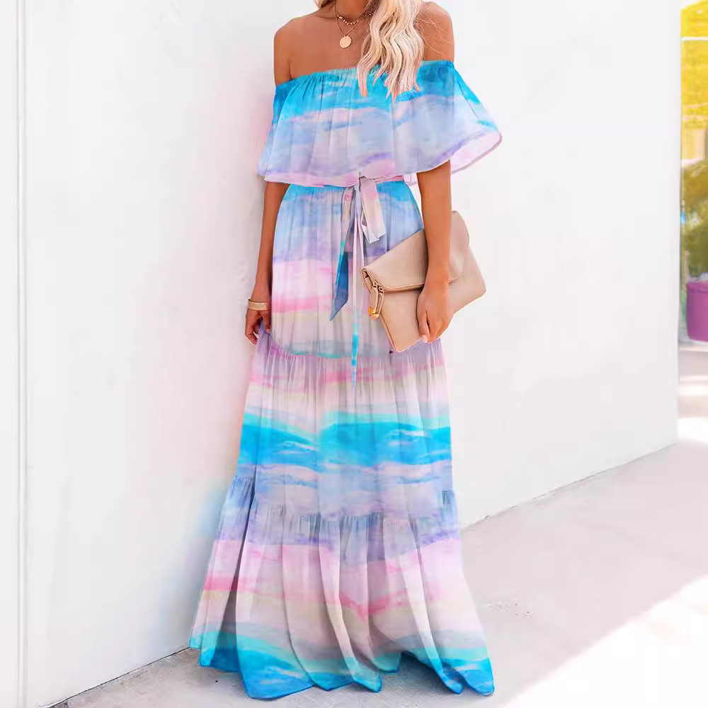 2026 여성용 크로스보더 의류 둔황 랩 체스트 프린트 - Linen Dress Wrap 리뷰 및 가격