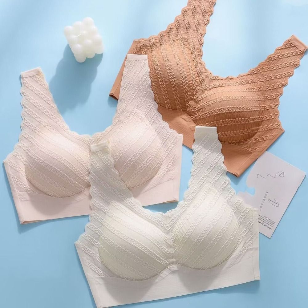 심리스 버블 레이스 브라 와이드 밴드 아름다운 등 라인 - Bralette Triangle Set 리뷰 및 가격