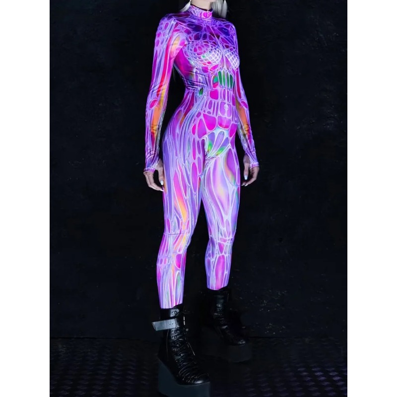 2026 여성 코스프레 패션 긴소매 3D 프린트 점프수 - Romper Floral Print 리뷰 및 가격