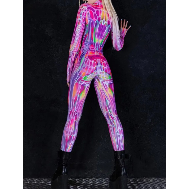 2026 여성 코스프레 패션 긴소매 3D 프린트 점프수 - Romper Floral Print 리뷰 및 가격